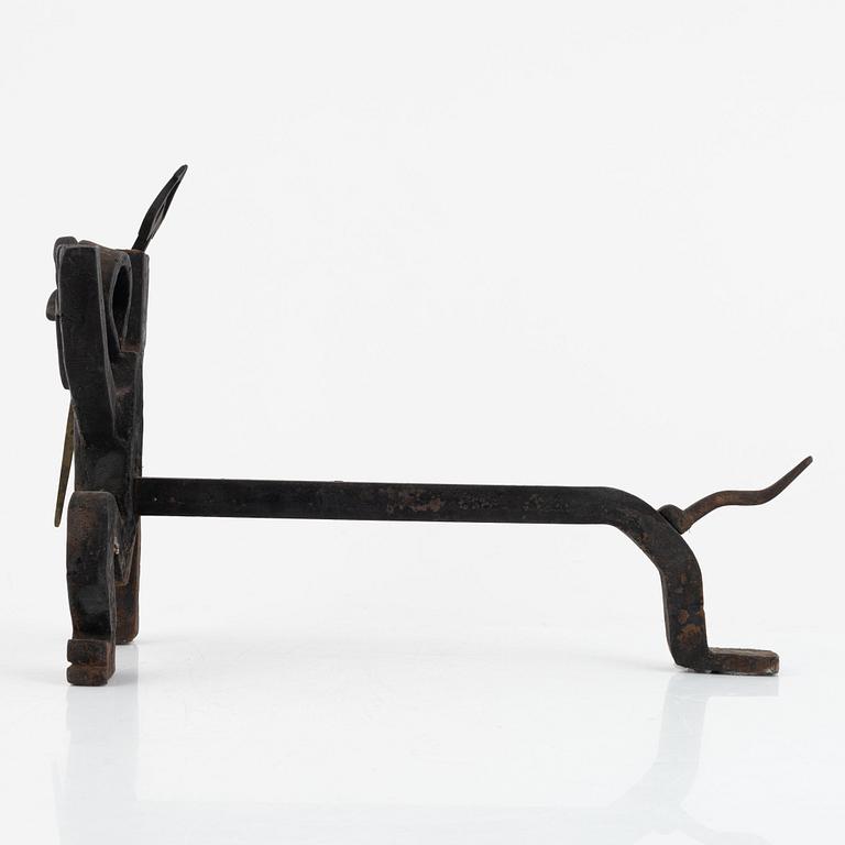 Eskil Björklund, a cast iron fire dog, second half of the 20th Century.