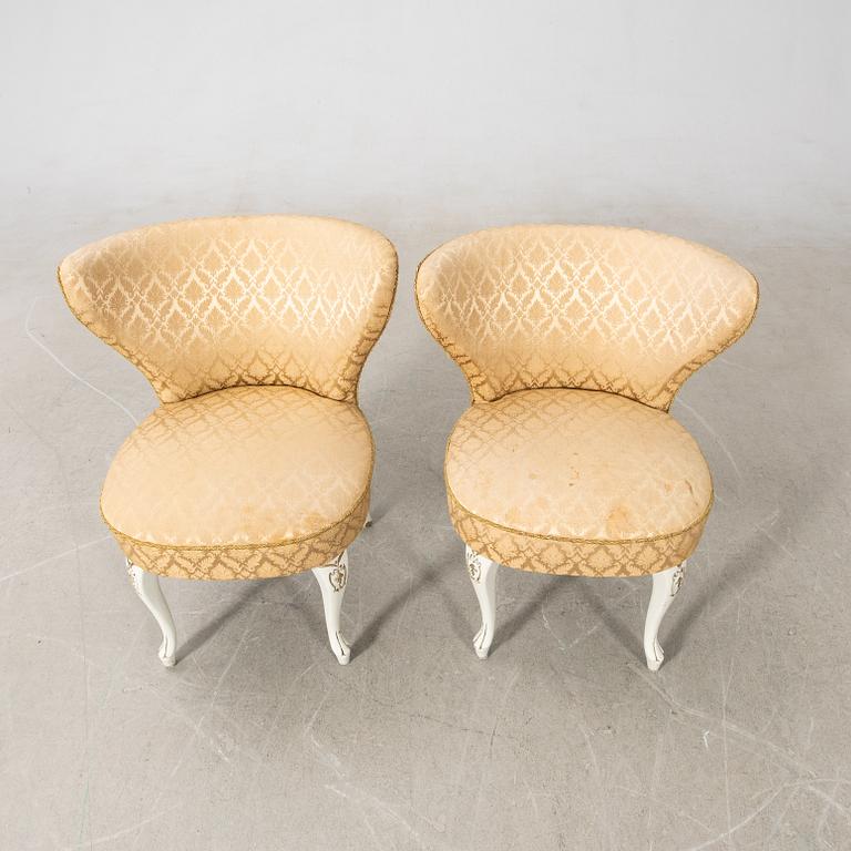 Armchairs, a pair, 1940s/50s.