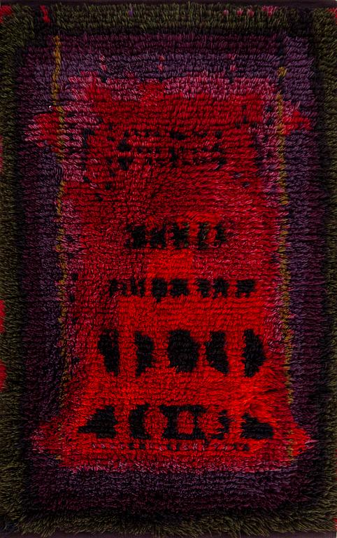 A Ritva Puotila pile rug "Anu" dated 1965 ca 125 x 84 cm.