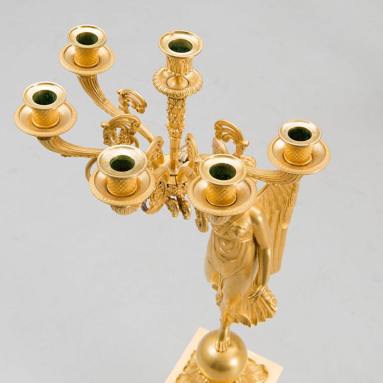 A PAIR OF RUSSIAN CANDELABRAS, empire, early 19th century.