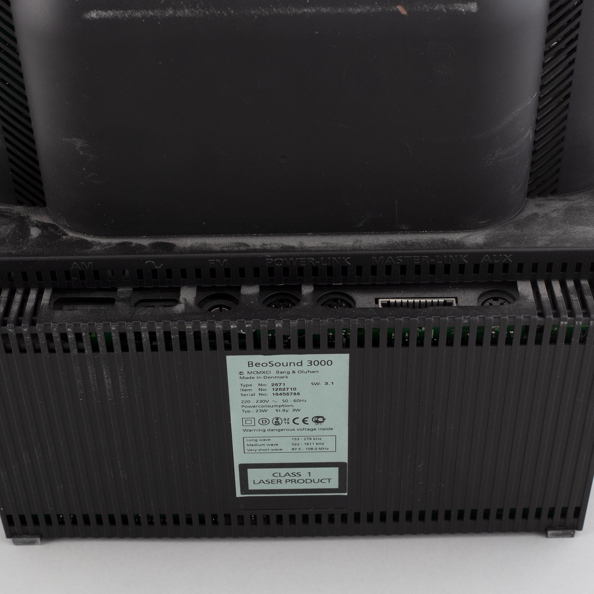 Stereoanläggning, Bang & Olufsen, "Beosound 3000" samt "Beolab 4000".