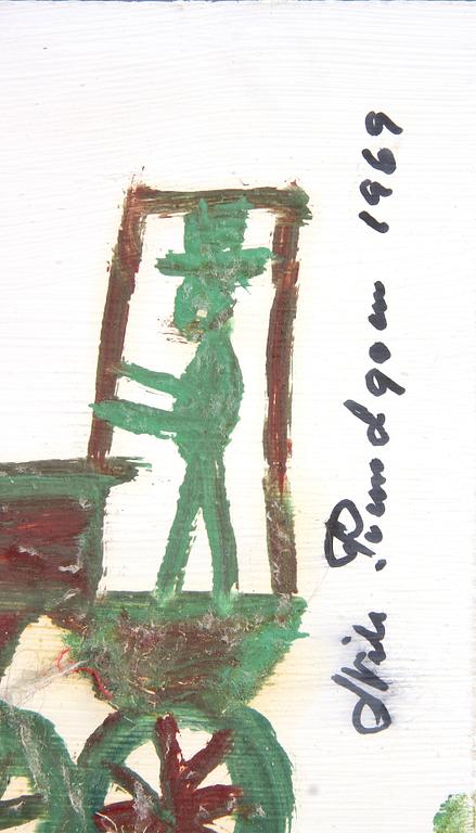 NILS RUNDGREN (Björnjägaren), 3 st blandteknik, sign samt dat "69".