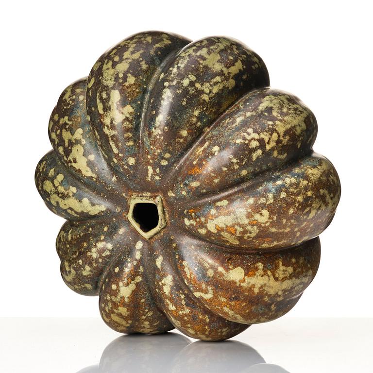 Hans Hedberg, a faience sculpture of a pumpkin, Biot, France.