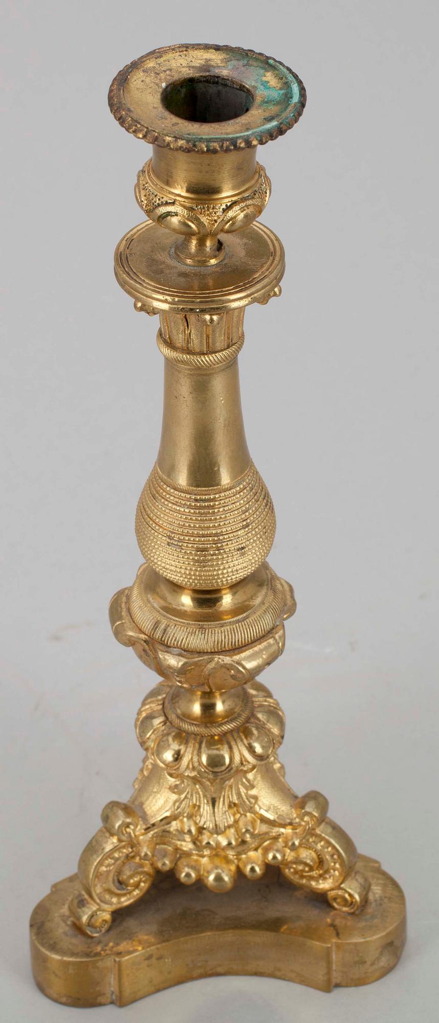 LJUSSTAKE, mässing, Louis Philippe, Frankrike, 1800-talets första hälft.