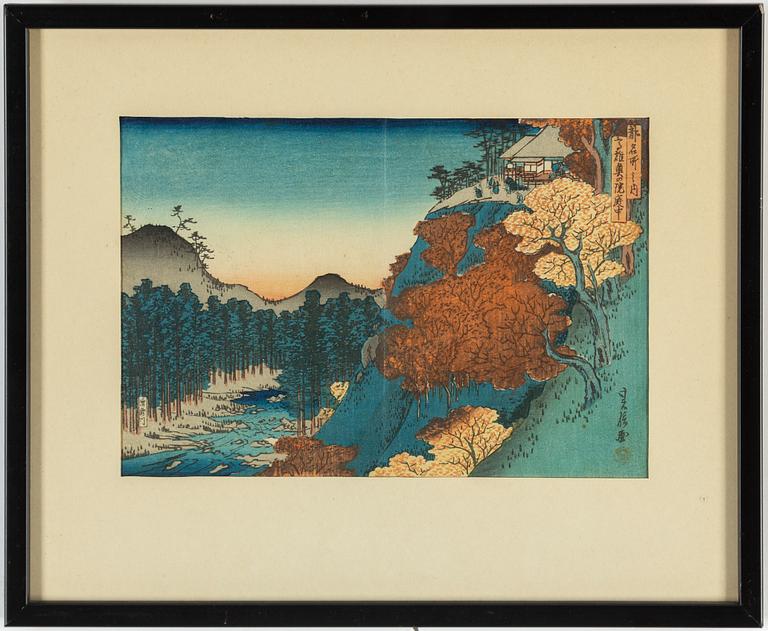 HASEGAWA SADANOBU I, two colour woodblock prints from album, after, Japan, 20th century.