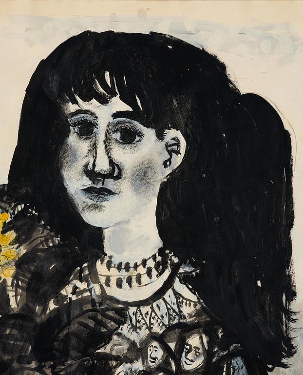 Olle Olsson-Hagalund, "Flicka med solrosor (the artist's daughter Lena).