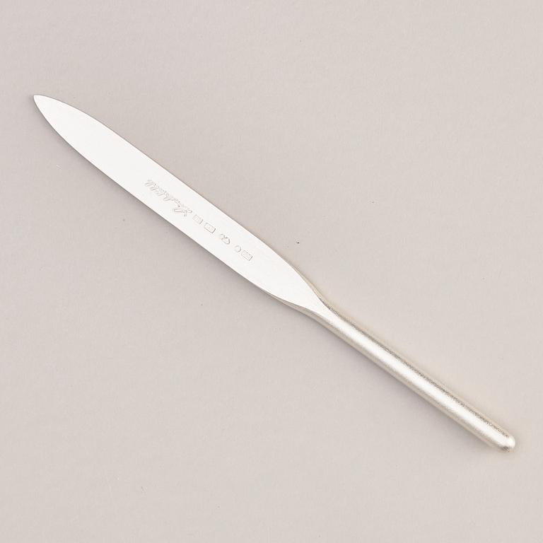 A sterling silver letter knife, mark of Rolf Lindståhl, Stockholm 2000.