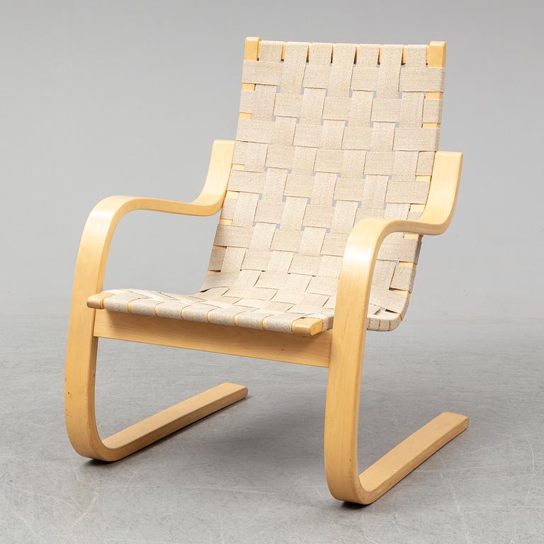 ALVAR AALTO, a model 406 armchair, late 20th Century.