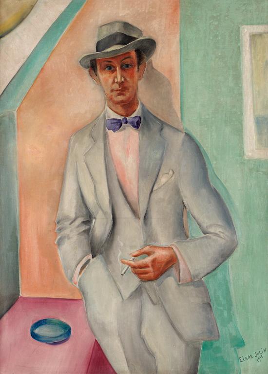 Einar Jolin, Elegant herre med cigarett.