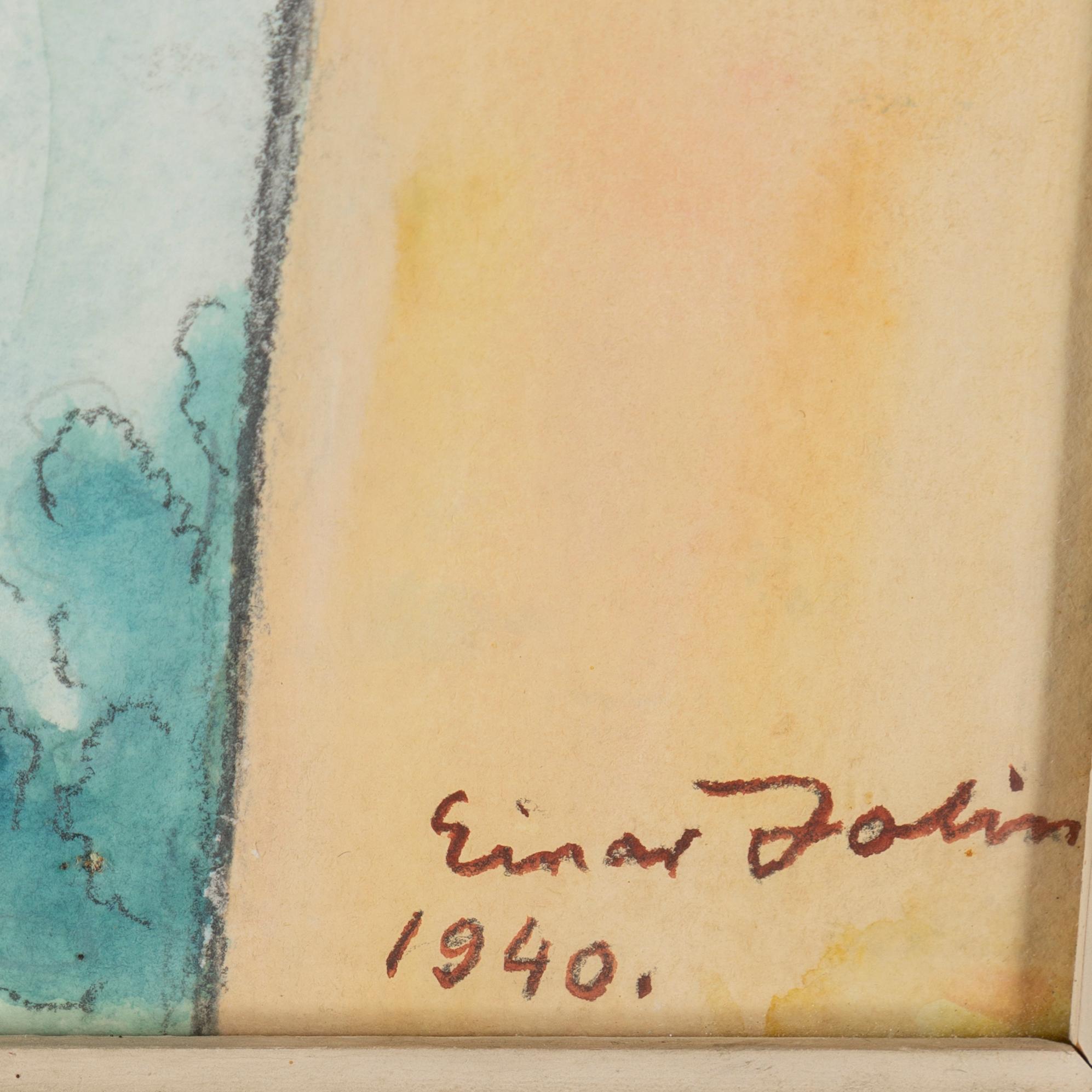 EINAR JOLIN, akvarell och gouache, signerad och daterad .