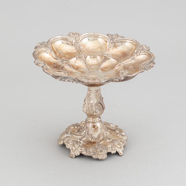 Gustaf möllenberg, skål, silver, nyrokoko, Stockholm, 1849.