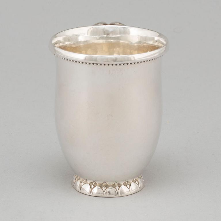 GEORG JENSEN, a silver cup from Copenhagen, Denmark, 1918.