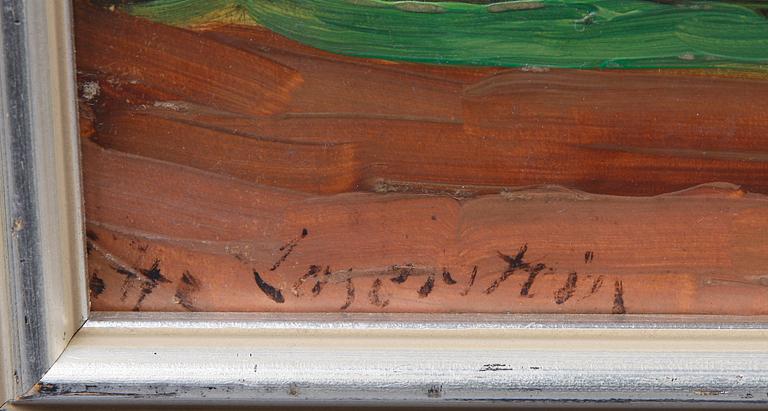 LOTTE LASERSTEIN, olja på pannå, sign.