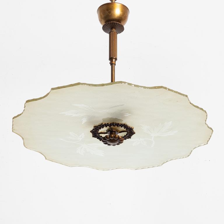A Swedish Modern ceiling lamp, 1940s.