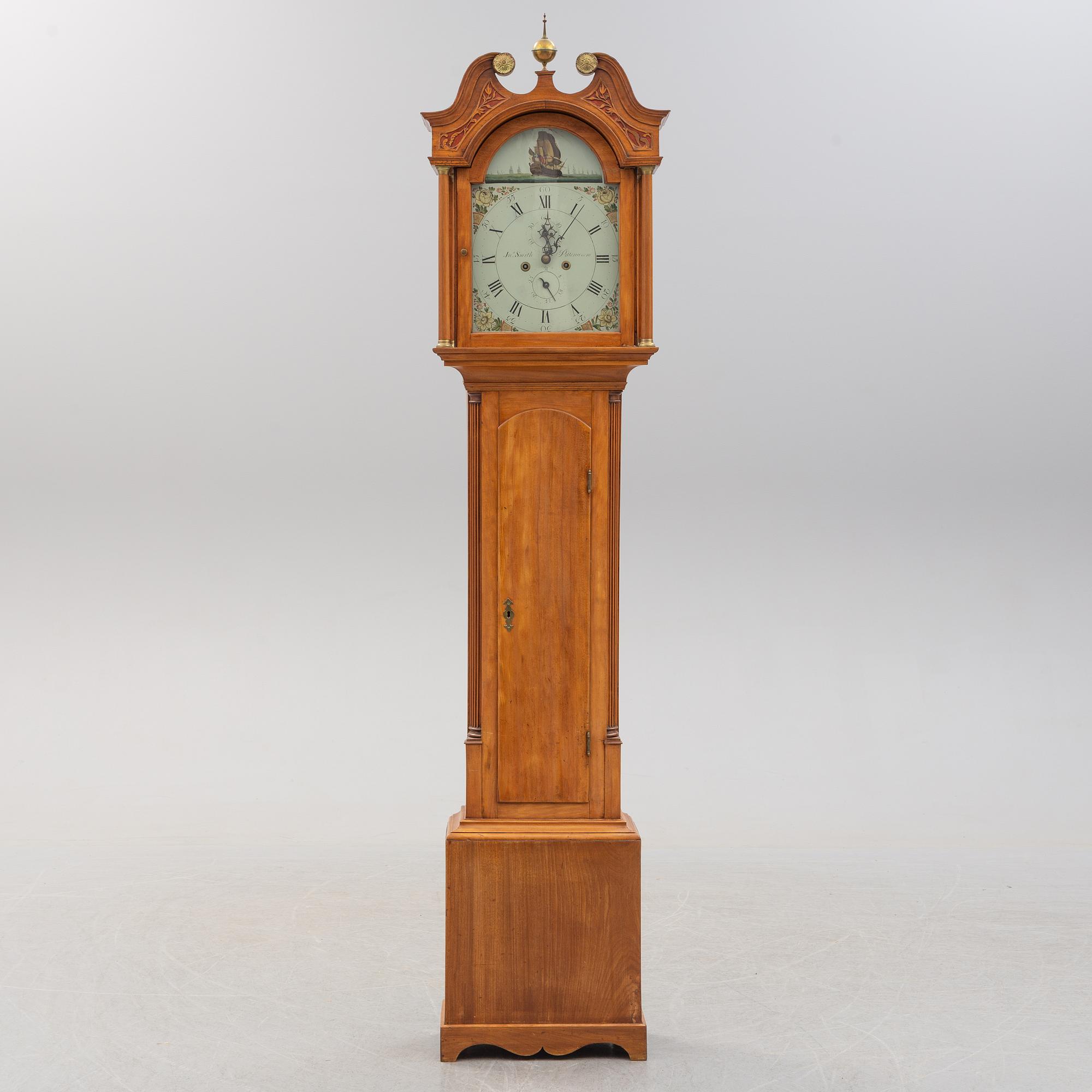 A Scottish mahogany long-case clock by John Smith, Pittenweem, 19th Century.