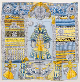 Hermès, scarf, "Parures of the samurai".