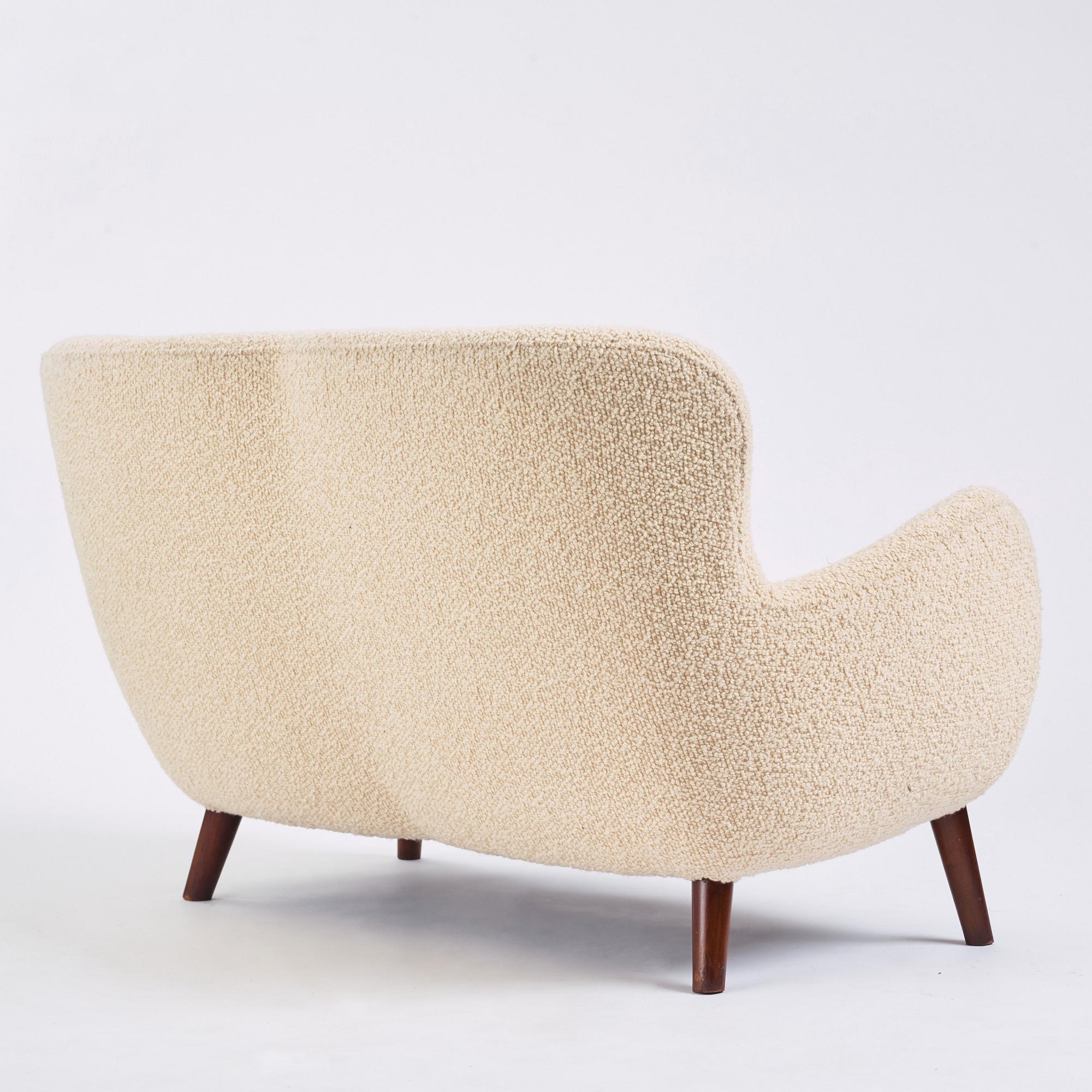 Frits Schlegel, "Love seat" soffa, Fritz Hansen, Danmark 1940-50-tal.