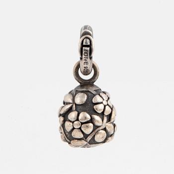 OLE LYNGGAARD, sweet drops charm, silver with brilliant-cut diamond.
