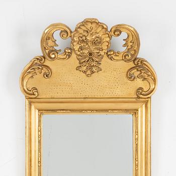 Mirror, Rococo style, late 19th century.