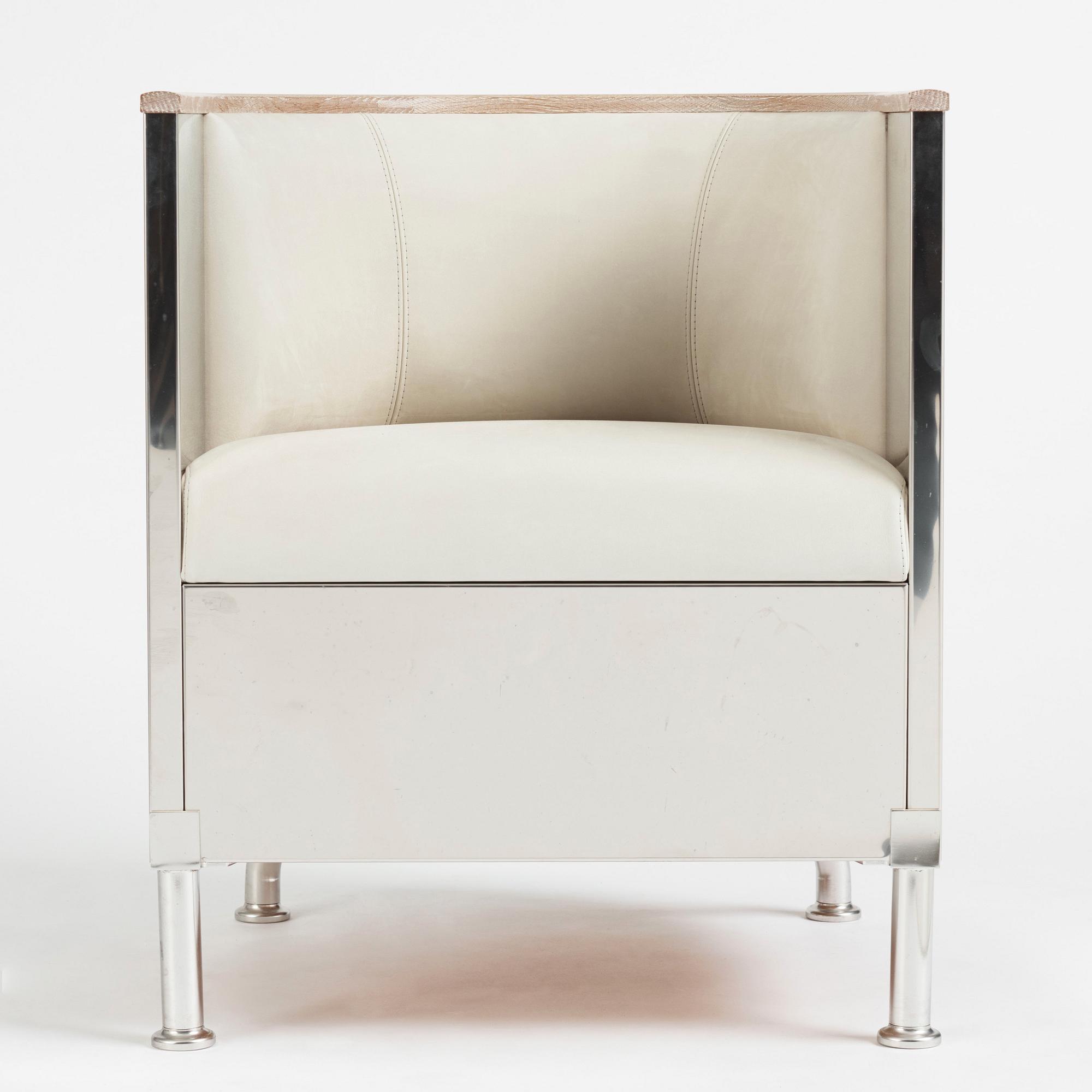 Mats Theselius, an "Inox" armchair, ed. 165/199, Källemo, Värnamo post 2015.
