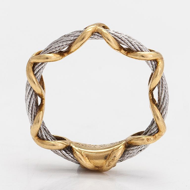 Ring, "Force 10", 18K guld och stål. Fred, Paris 1980-tal.