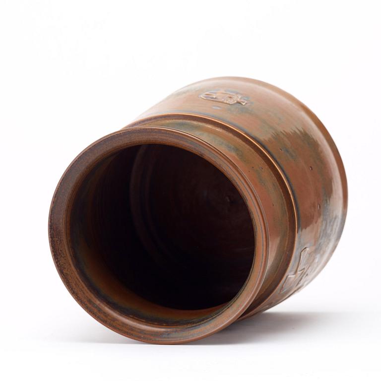 Stig Lindberg, A Stig Lindberg stoneware vase, Gustavsberg studio, Sweden 1961.