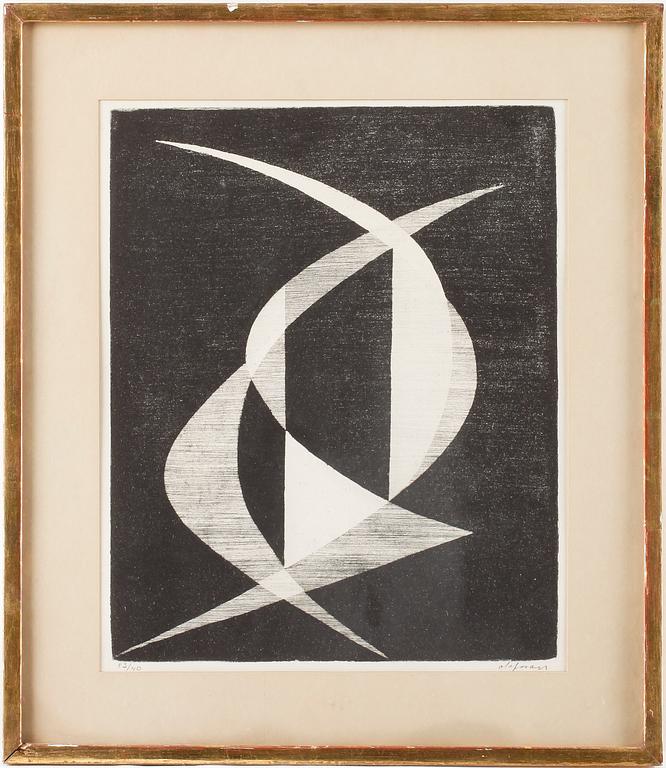 PIERRE OLOFSSON, färglitografi, signerad och numrerad.