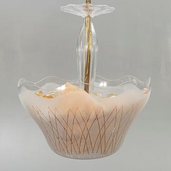 Ceiling lamp Orrefors mid-20th century.