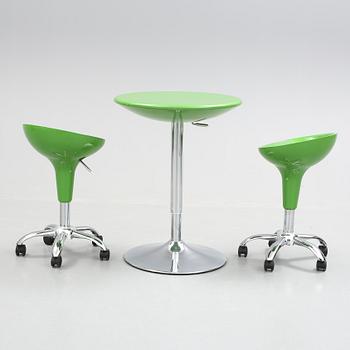 BORD OCH BARSTOLAR, 3 delar, "Bombo Chair", Stefano Giovannoni, Magis, 2000-talets början.