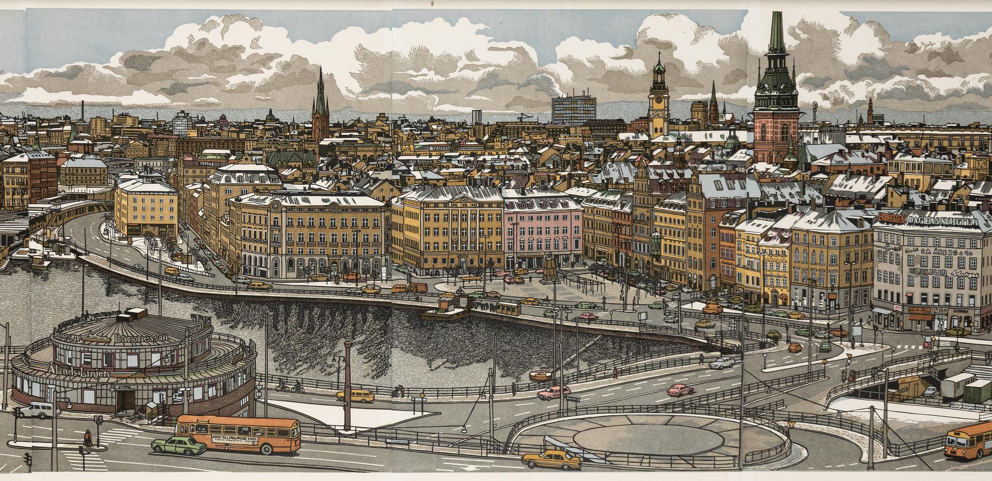 Svenolov Ehrén, Utsikt över Slussen.