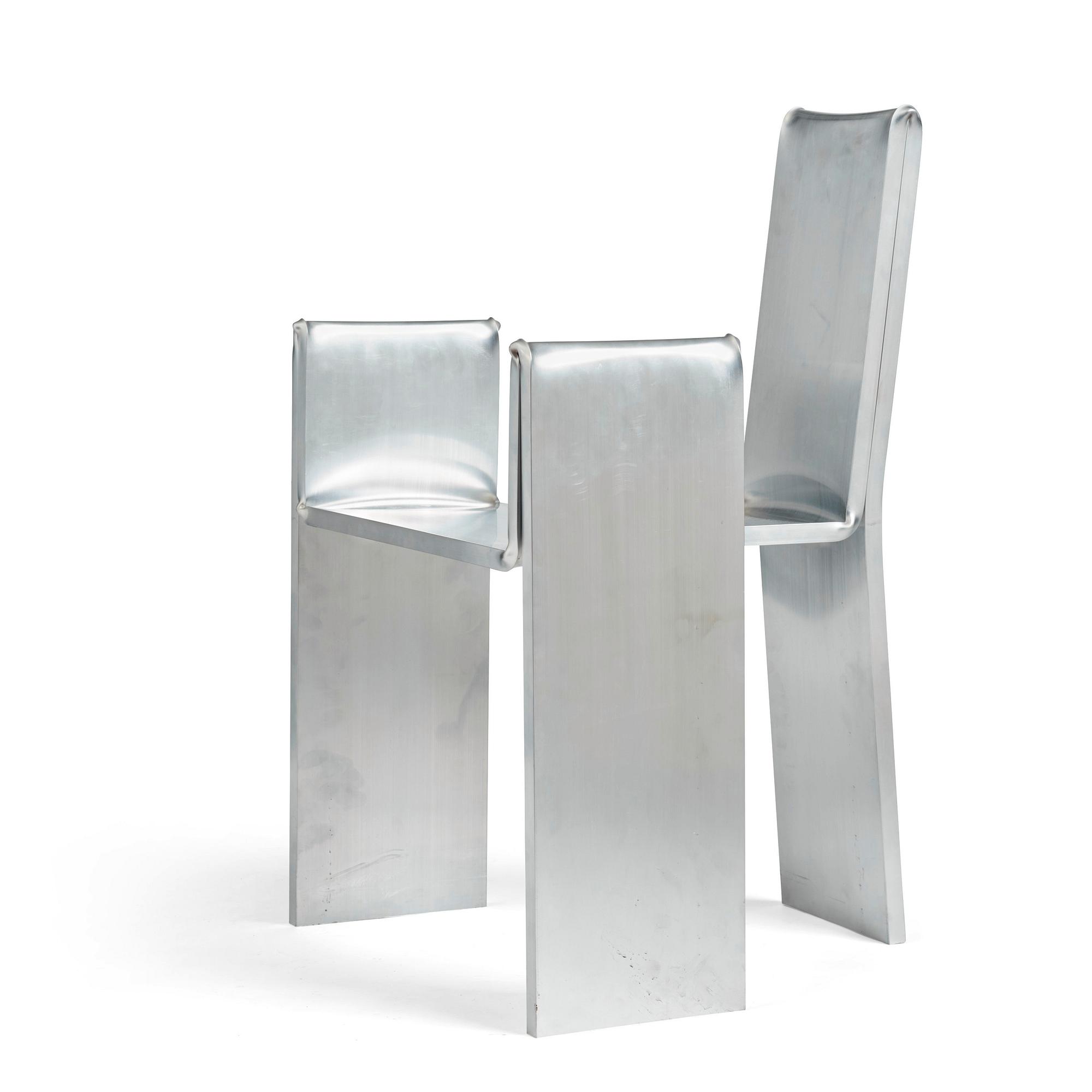 David Taylor, stol, unik, "Aluminium Chair", egen studio, Sverige 2021.