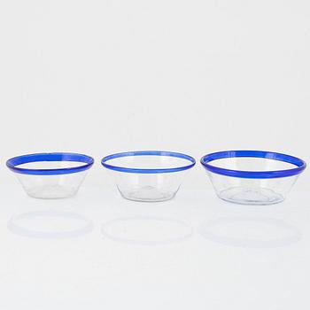 Filbunkes bowls, 10 pieces, glass, 19th century.