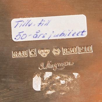 LJUSSTAKE, SKÅL samt BÄGARE, silver 1900-tal.