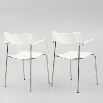 Johannes Foersom & Peter Hiort-Lorenzen, a set of six 'Campus' chairs, Lammhults, after 1992.