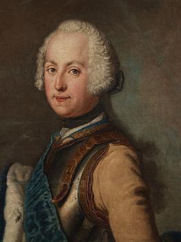 Antoine Pesne Attributed to, ”King Adolf Fredrik as Crown Prince with the Russian Order of St Andrew”(1710-1771).