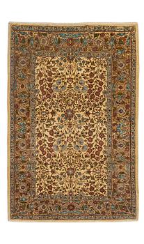 360. A silk Hereke rug, c. 112 x 74 cm.