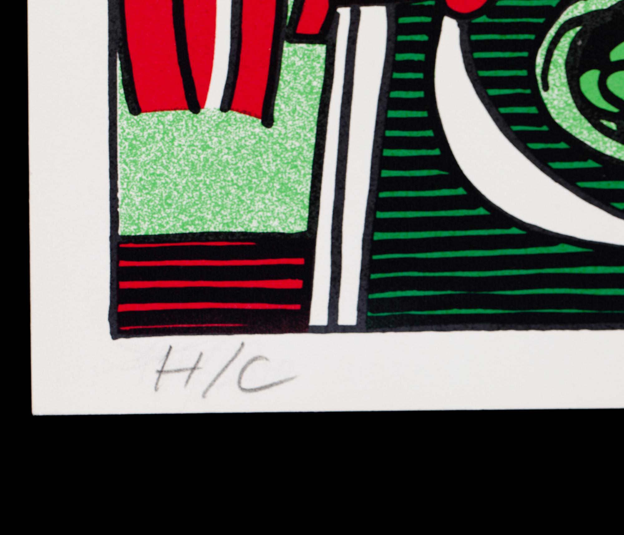 ERRO och CHRISTIAN SILVAIN-KLUTSBERGEN, färglitografier, 2 st, signerade.