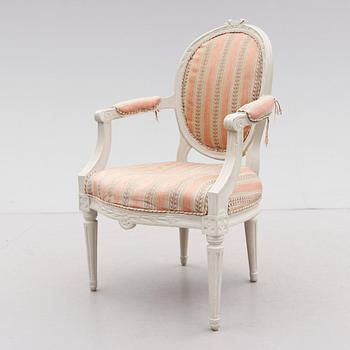KARMSTOL, gustaviansk, 1700-tal.