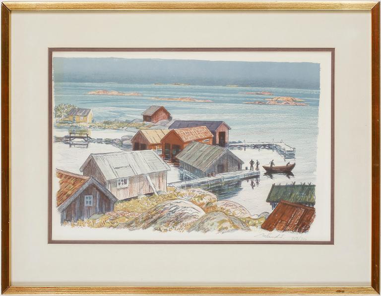 ROLAND SVENSSON, färglitografi. Signerad. 219/310.