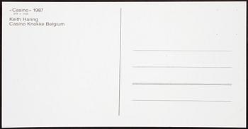 KEITH HARING, fototryck, sign o dat -88, "Casino Knokke".