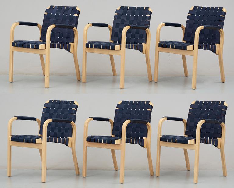 KARMSTOLAR, 6 st, "nr 45",  Alvar Aalto, 1900-talets andra hälft.