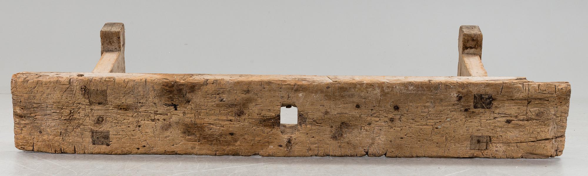 A 18th-/19th century pinewood bench.