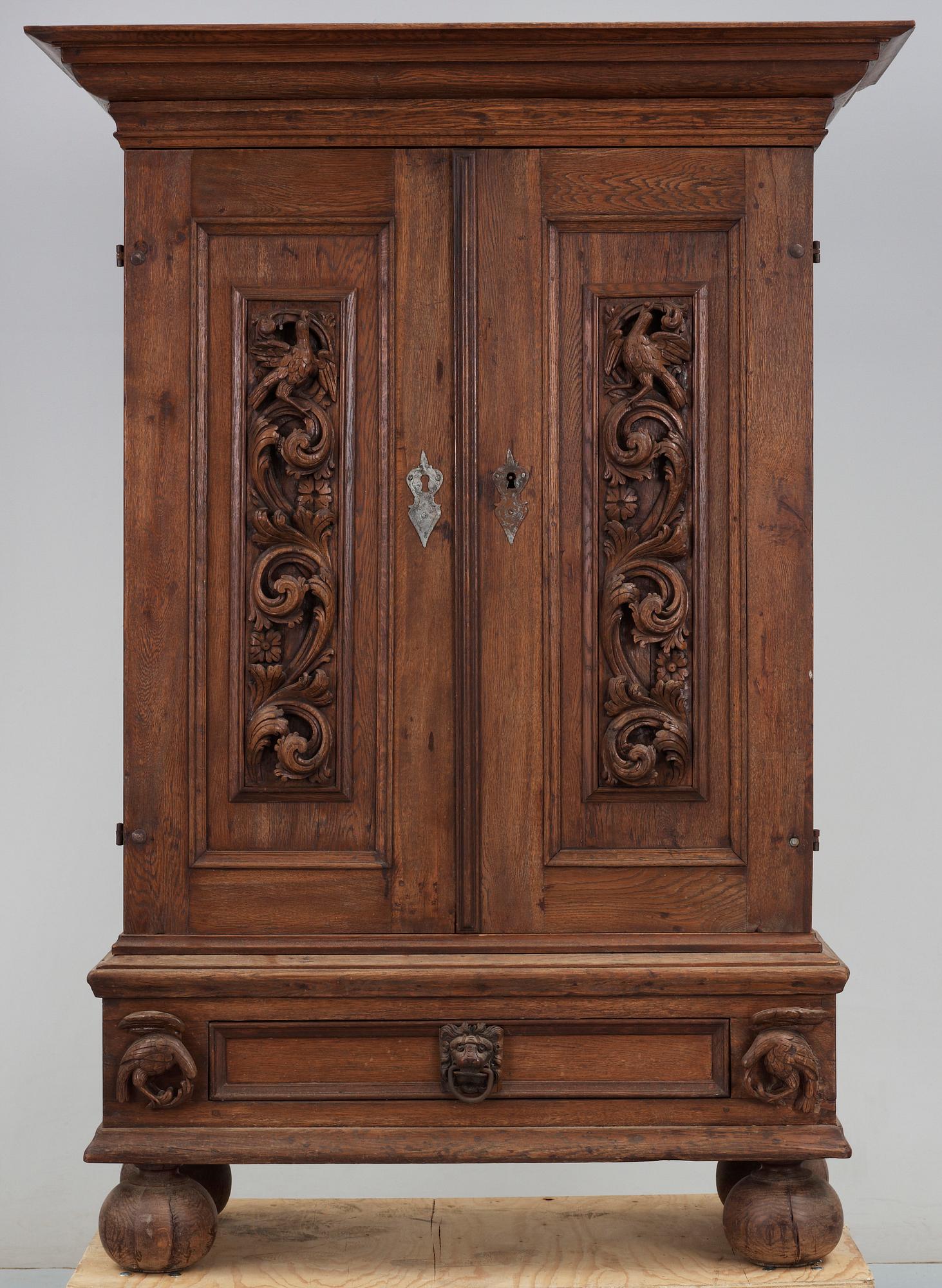 SKÅP, barock, 1600/1700-tal.