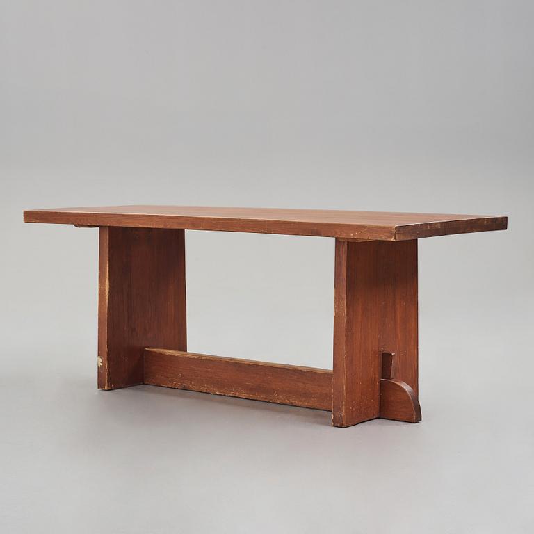 Axel Einar Hjorth, a stained pine "Lovö" table, Nordiska Kompaniet, Sweden 1930's.