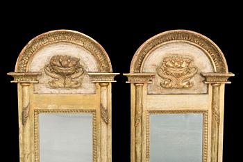 A Swedish late Empire gilded mirror.