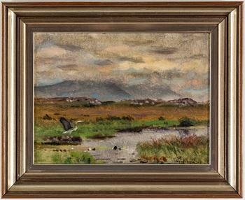 Lindorm Liljefors, oil on board, signed and dated -74.