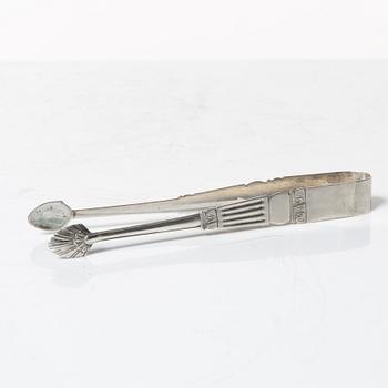 A Swedish silver sugar tongs, mark of Eric Ernander, Uppsala 1788.