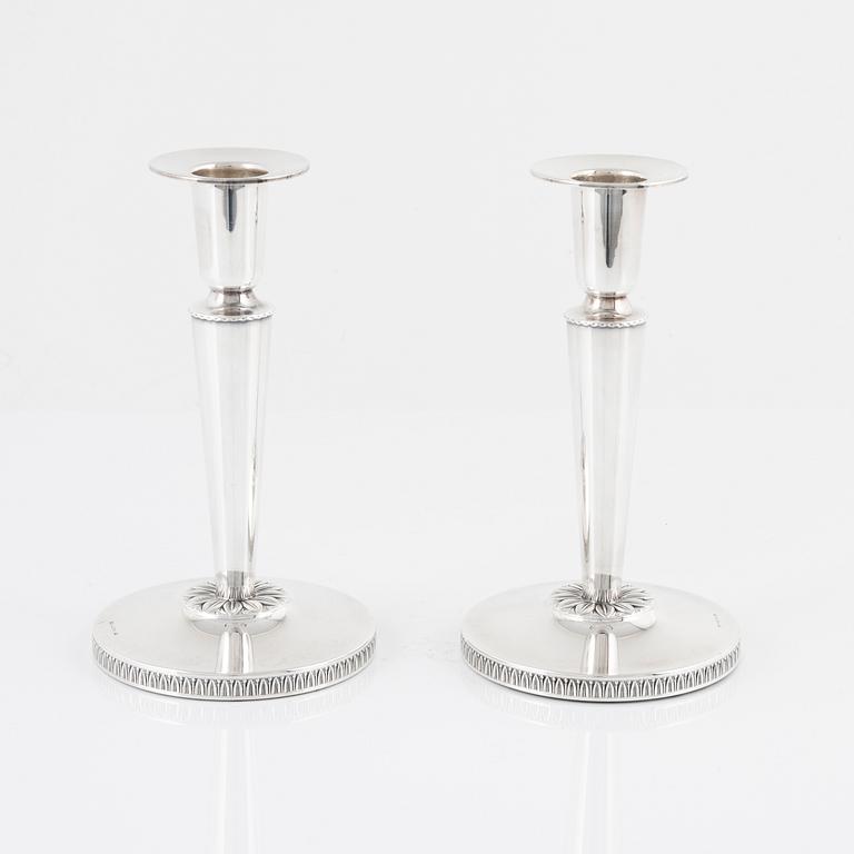 A pair of Swedish Silver Candlesticks, mark of Ceson Guldvaru Ab, Gothenburg 1963.