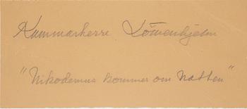 Harriet Löwenhjelm, watercolour, signed and dated 1912.