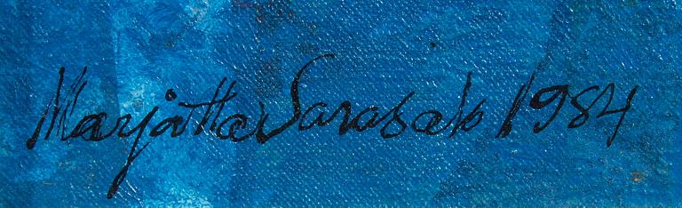 MARJATTA SARASALO, olja på duk. Sign och dat 1984.